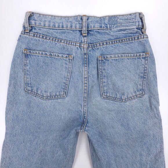 REVICE 90s Straight Leg Crop Jeans Y2k Clean Girl Minimal Boho E-Girl Baddie 28 - Picture 6 of 7